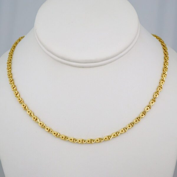 Cadenas / Chain W/Pendants /  14K Real Color/  Plain/  3mmx45cm// SET666