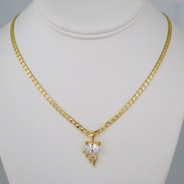 Cadenas & Colgantes/ Chain W/Pendants /  14K Real Color/  Zircon Stone/  3mmx45cm// SET674