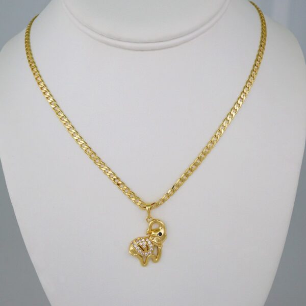Cadenas & Colgantes/ Chain W/Pendants /  14K Real Color/  Zircon Stone/  3mmx45cm// SET677