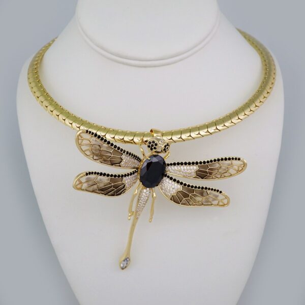 Gargantilla & Colgantes / Choker W/ Pendants/ 14K Real Color/ Zircon Stone/ 8mm x 45cm// SET681