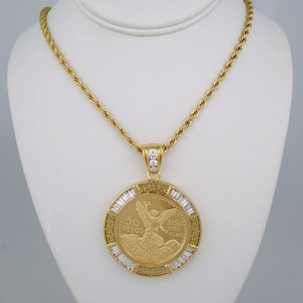 Cadenas & Colgantes/ Chain M/Pendants /14K Real Color/Zircon Stone/ 6mm x60cm// SET687