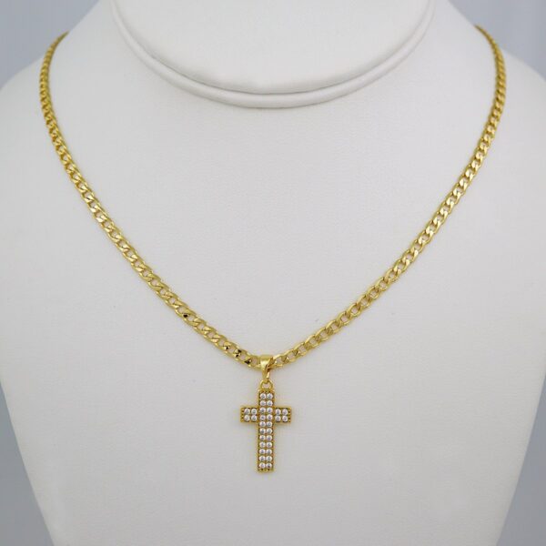 Cadenas & Colgantes/ Chain W/Pendants /14K Real Color/Zircon Stone/ 3mm// SET699