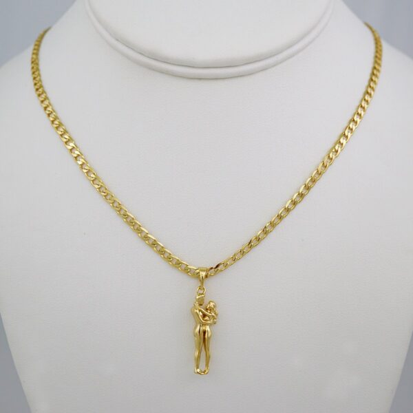Cadenas & Colgantes/ Chain W/Pendants /  14K Real Color/  Plain/ 3mm// SET700