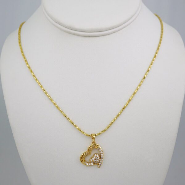 Cadenas & Colgantes/ Chain W/Pendants /14K Real Color/Zircon Stone/ 50cm// SET702