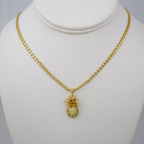 Cadenas & Colgantes/ Chain W/Pendants /  14K Real Color/  Zircon Stone/ 3mm// SET705