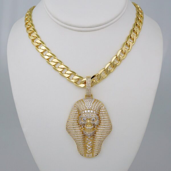 Cadenas & Colgantes/ Chain Men/Pendants/ 14K Real Color/ Plain/ 12mm x60cm// SET707