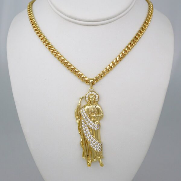 Cadenas & Colgantes/ Chain Men/Pendants/  14K Real Color/  Zircon Stone/ 6mm x60cm// SET708
