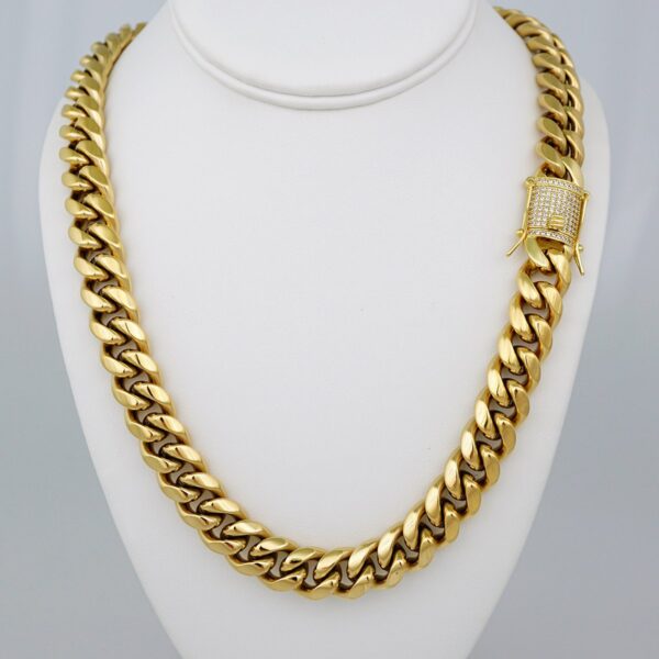 Chains/ Cadenas/ Zircon Stone/ 14K Real Color/  Cierre Original/  14mmx60cm// SET716