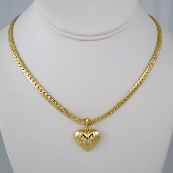 Gargantilla & Colgantes / Choker W/ Pendants/ 14K Real Color/ Zircon Stone/ 5mm x 45cm// SET731