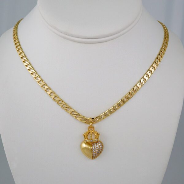 Cadenas & Colgantes/ Chain W/Pendants /14K Real Color/Zircon Stone/ 6mmx45cm// SET732