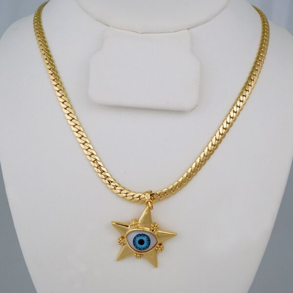 Gargantilla & Colgantes / Choker W/ Pendants/ 14K Real Color/ Plain/ 5mm x 45cm// SET738