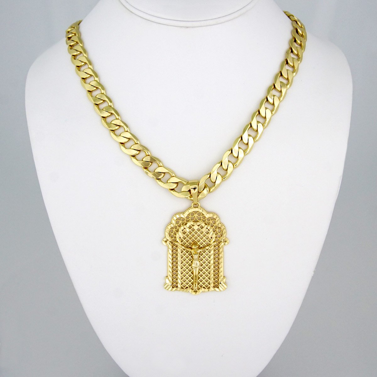 Cadenas & Colgantes/ Chain W/Pendants / 14K Real Color/ 10mm X 50cm// SET74