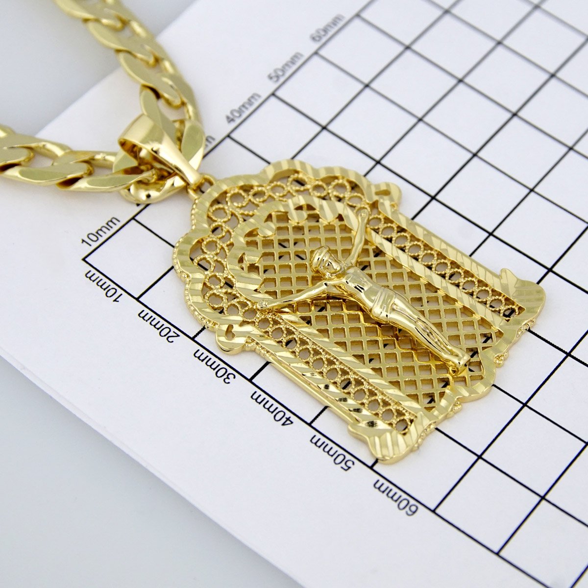 Cadenas & Colgantes/ Chain W/Pendants / 14K Real Color/ 10mm X 50cm// SET74 - Image 4