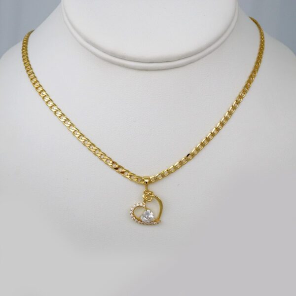Cadenas & Colgantes/ Chain W/Pendants /  14K Real Color/  Zircon Stone/ 3mm// SET750