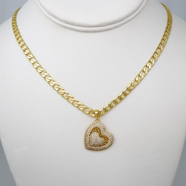 Cadenas & Colgantes/ Chain W/Pendants /  14K Real Color/  Zircon Stone/ 6mmx45cm// SET752