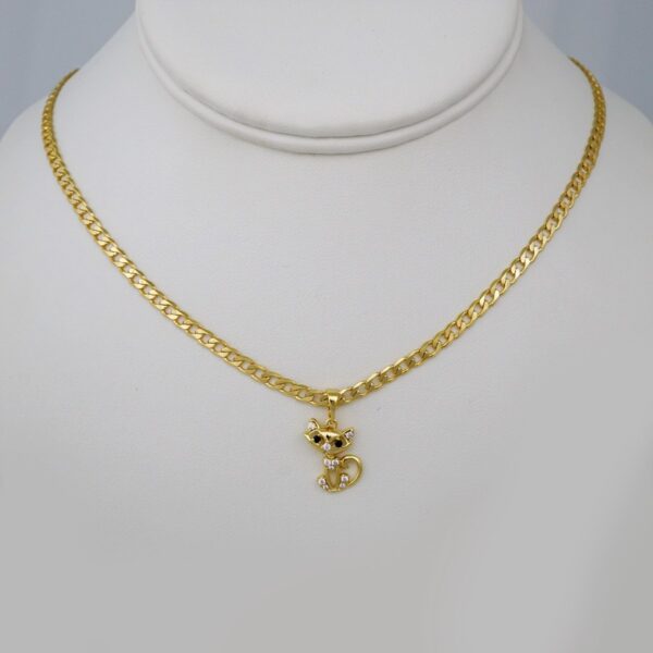Cadenas & Colgantes/ Chain W/Pendants /  14K Real Color/  Zircon Stone/ 3mmx45cm// SET753