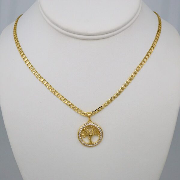 Cadenas & Colgantes/ Chain W/Pendants /  14K Real Color/  Zircon Stone/ 3mmx45cm// SET767