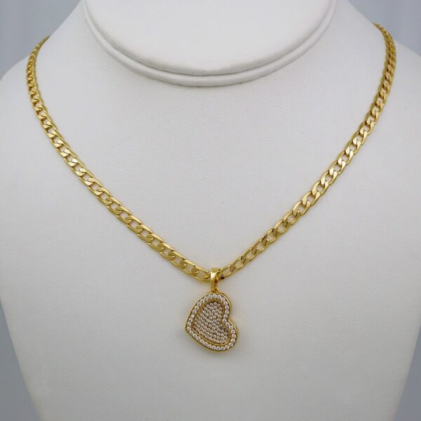 Cadenas & Colgantes/ Chain W/Pendants /14K Real Color/Zircon Stone/ 3mmx45cm//SET773