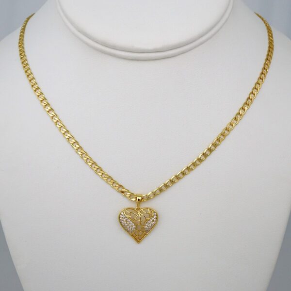 Cadenas & Colgantes/ Chain W/Pendants /  14K Real Color/  Zircon Stone/ 3mmx45cm// SET770