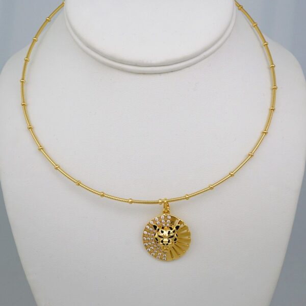 Gargantilla & Colgantes / Choker W/ Pendants/ 14K Real Color/ Plain/ 3mm x 42cm/ Aro// SET778