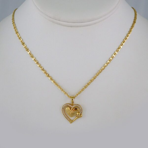 Cadenas & Colgantes/ Chain W/Pendants /14K Real Color/Zircon Stone/ 45cm// SET786