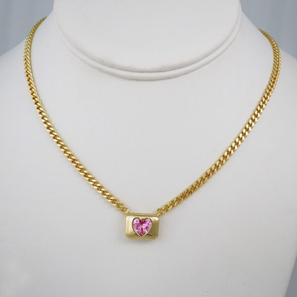 Cadenas & Colgantes/ Chain W/Pendants /14K Real Color/Zircon Stone/ 4mm x 45cm// SET790