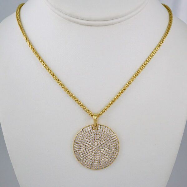Cadenas & Colgantes/ Chain W/Pendants /  14K Real Color/  Zircon Stone/  4mmx45cm// SET804