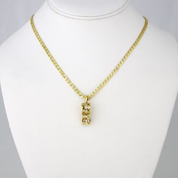 Cadenas & Colgantes/ Chain W/Pendants / 14K Real Color/ 3mm X 45cm FREE SHIPPING OVER $50.00 DOLLAR PURCHASE///SET81