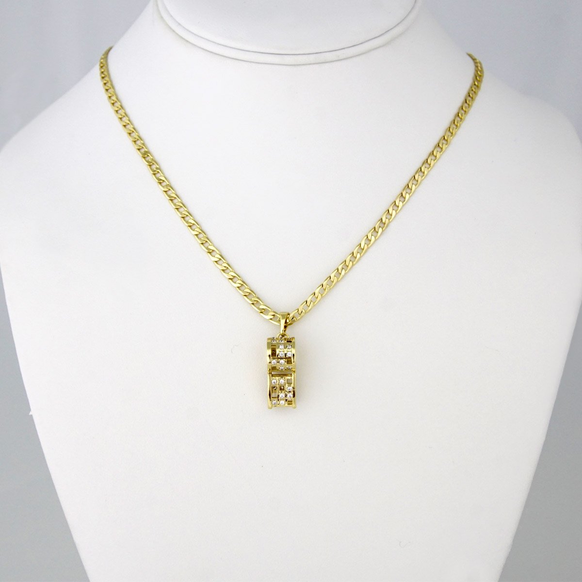 Cadenas & Colgantes/ Chain W/Pendants / 14K Real Color/ 3mm X 45cm FREE SHIPPING OVER $50.00 DOLLAR PURCHASE///SET81