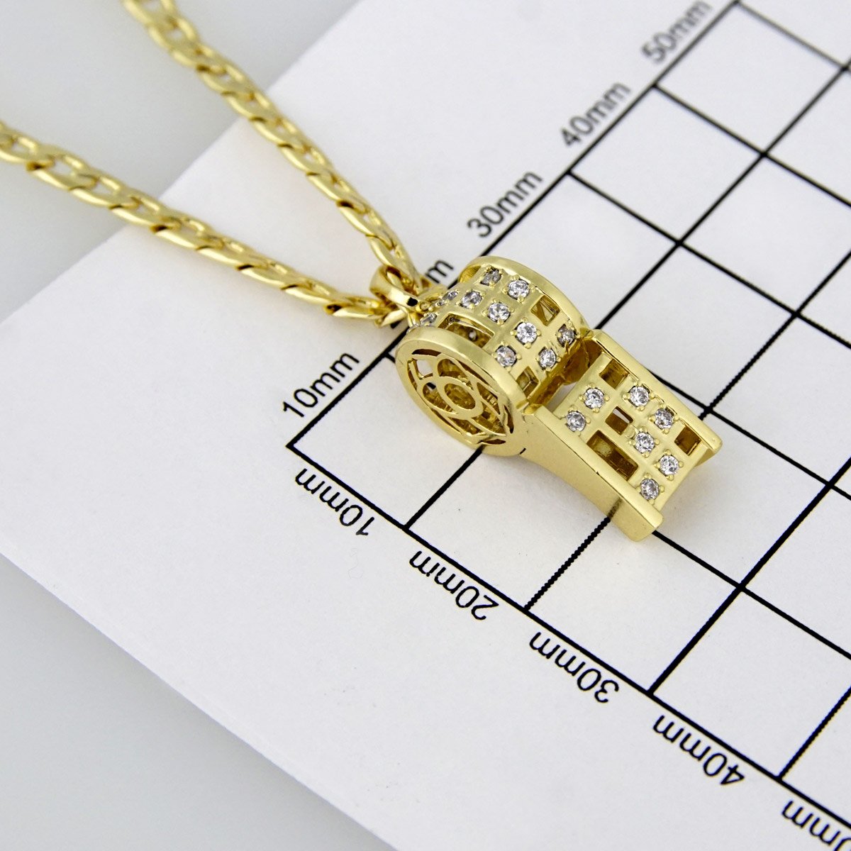 Cadenas & Colgantes/ Chain W/Pendants / 14K Real Color/ 3mm X 45cm FREE SHIPPING OVER $50.00 DOLLAR PURCHASE///SET81 - Image 4