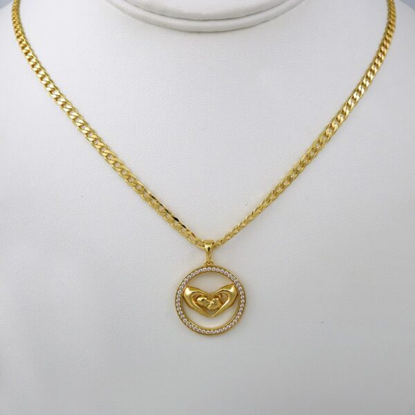Cadenas & Colgantes/ Chain W/Pendants / 14K Real Color/ Zircon Stone/ 3mm x45cm// SET822