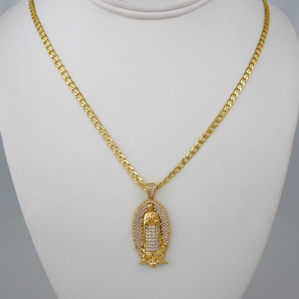 Cadenas & Colgantes/ Chain W/Pendants /14K Real Color/Zircon Stone/ 3mm// SET830