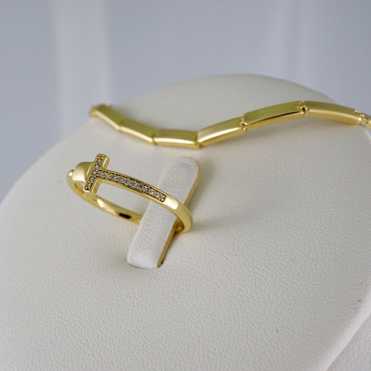 Cadenas & Colgantes & Earrings/ Rings/Bracelets/ Chain W/Pendants /14K Real Color/Zircon Stone// SET861 - Image 3