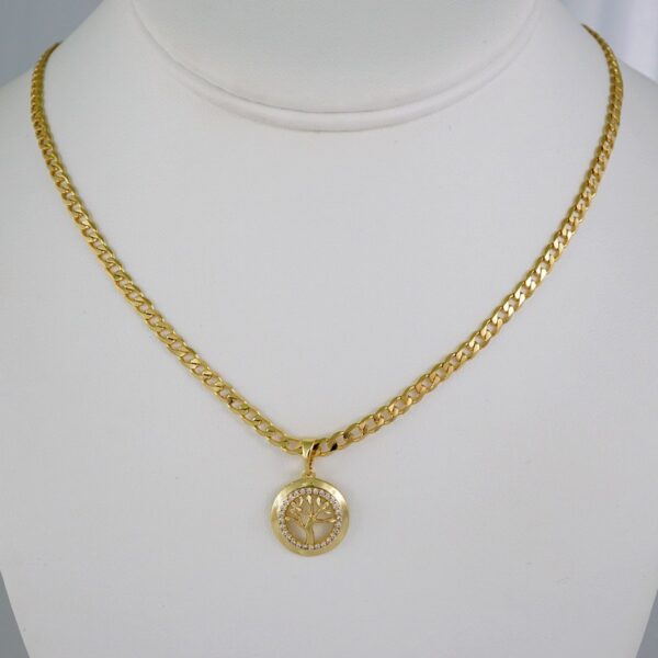 Cadenas & Colgantes/ Chain W/Pendants /14K Real Color/Zircon Stone/ 3mmx45cm// SET867