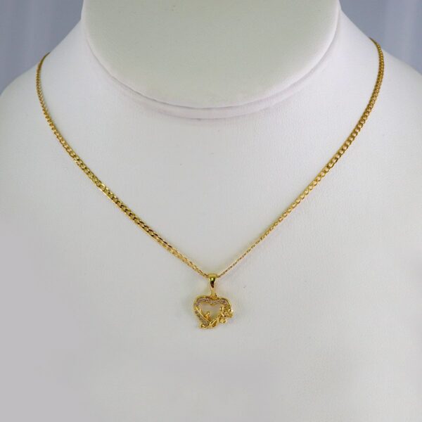 Cadenas & Colgantes/ Chain W/Pendants /14K Real Color/Zircon Stone// SET872