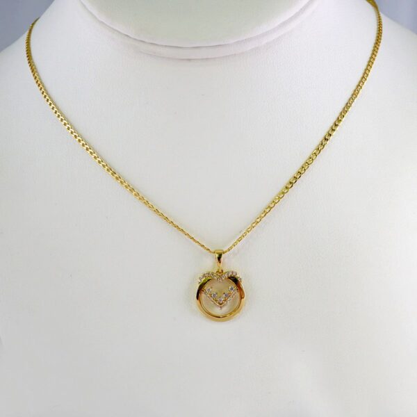 Cadenas & Colgantes/ Chain W/Pendants / 14K Real Color/ Zircon Stone/ 2mmx45cm// SET873