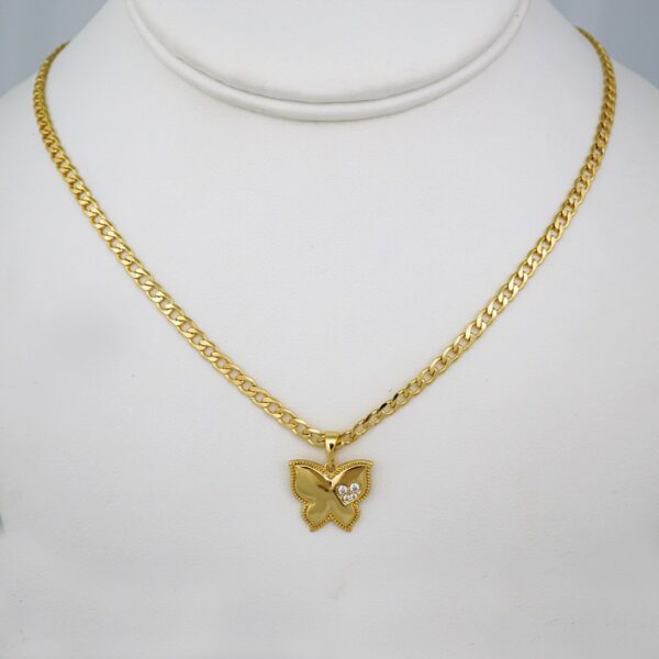 Cadenas & Colgantes/ Chain W/Pendants /14K Real Color/Zircon Stone/3mmx45cm// SET881