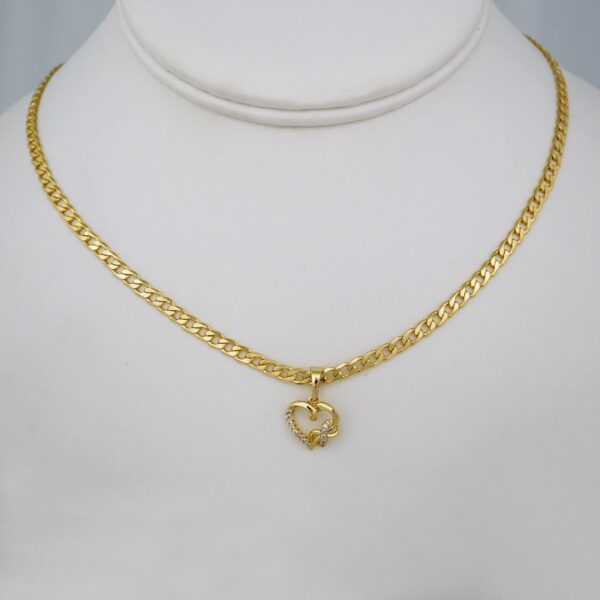 Cadenas & Colgantes/ Chain W/Pendants /  14K Real Color/  Zircon Stone/ 3mmx45cm// SET882