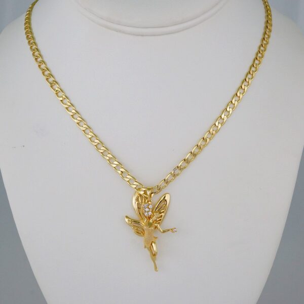 Cadenas & Colgantes/ Chain W/Pendants /  14K Real Color/  Zircon Stone/  4mmx45cm// SET891