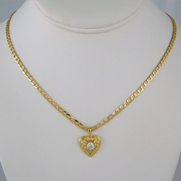 Cadenas & Colgantes/ Chain W/Pendants /  14K Real Color/  Zircon Stone/  3mmx45cm// SET894