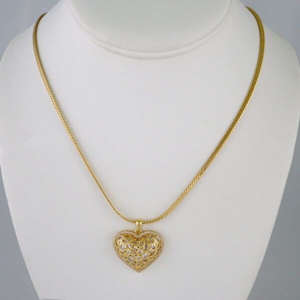Cadenas & Colgantes/ Chain W/Pendants /14K Real Color/Zircon Stone/3mmx45cm// SET909