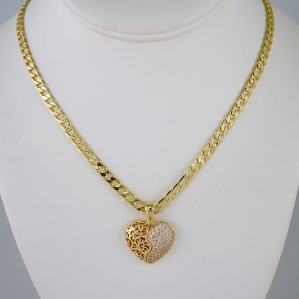 Cadenas & Colgantes/ Chain W/Pendants /  14K Real Color/  Zircon Stone/  6mm// SET910