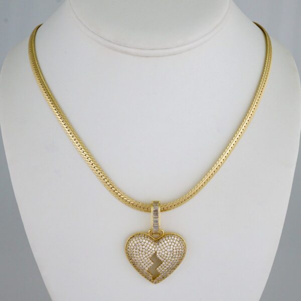 Cadenas & Colgantes/ Chain W/Pendants /14K Real Color/Zircon Stone/ 4mmx50cm// SET919