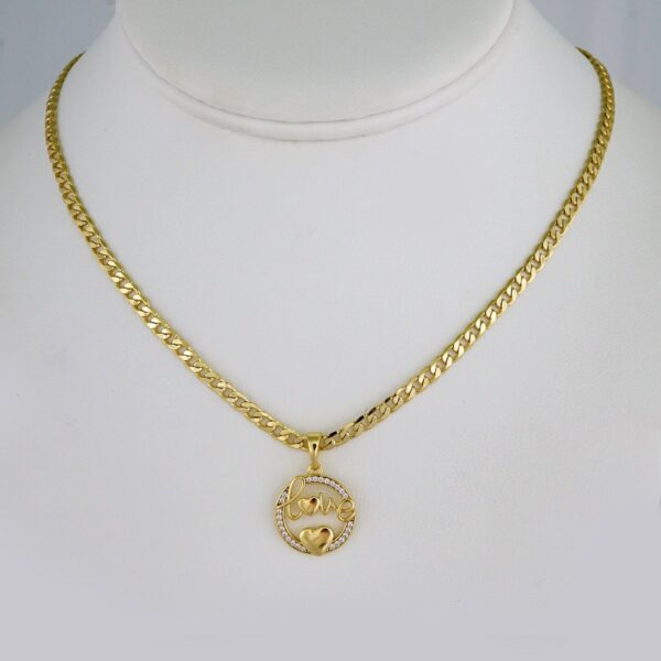 Cadenas & Colgantes/ Chain W/Pendants /  14K Real Color/  Zircon Stone/ 3mm// SET920