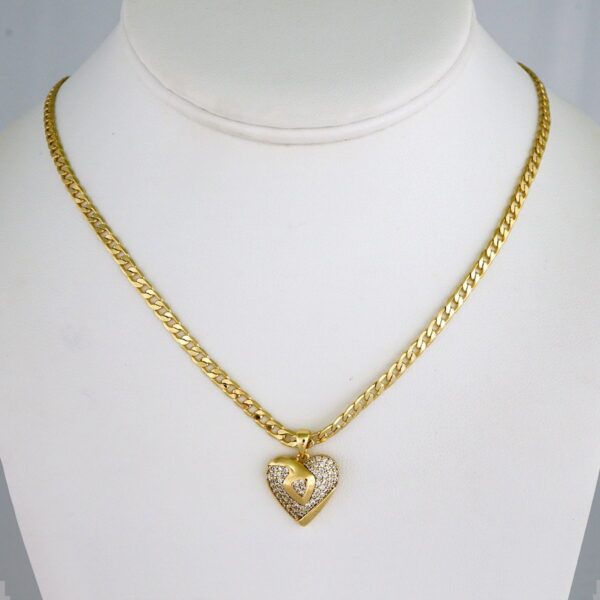 Cadenas & Colgantes/ Chain W/Pendants /  14K Real Color/  Zircon Stone/ 3mmx45cm// SET921