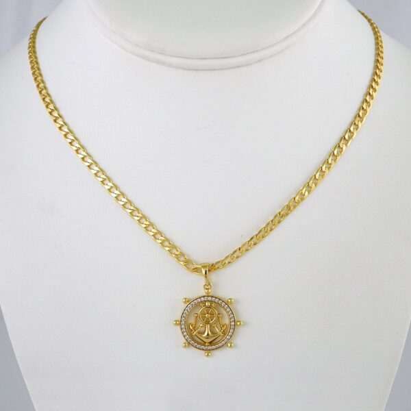 Cadenas & Colgantes/ Chain W/Pendants /14K Real Color/Zircon Stone/ 3mm// SET927