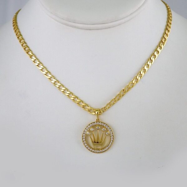 Cadenas & Colgantes/ Chain W/Pendants /  14K Real Color/  Zircon Stone/ 4mm x45cm// SET928