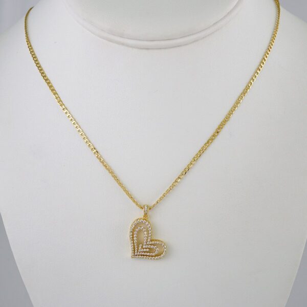 Cadenas & Colgantes/ Chain W/Pendants /  14K Real Color/  Zircon Stone/ 2mm// SET929