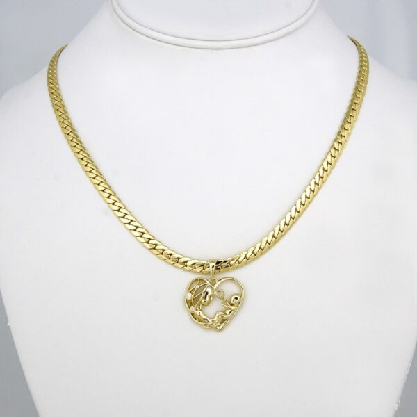 Cadenas & Colgantes/ Chain W/ Pendants/  14K Real Color/  Zircon Stone/  5mm x 40cm//SET94