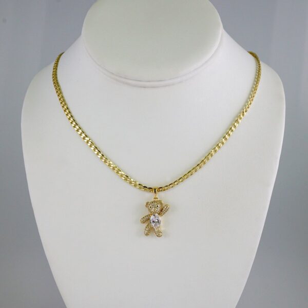 Cadenas & Colgantes/ Chain W/Pendants /  14K Real Color/  Zircon Stone/  3mm// SET957